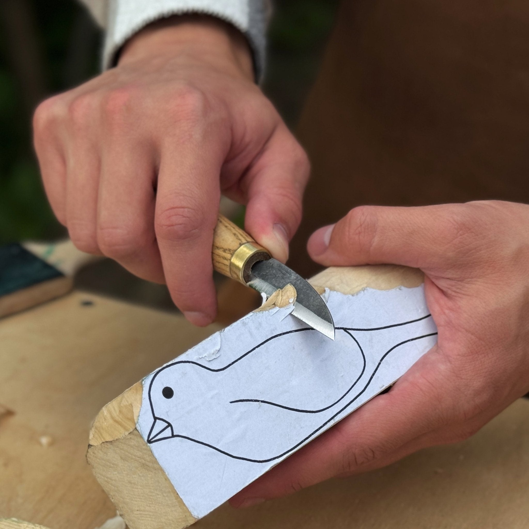 Hand-Forged Roughing Knife, Blade 5 cm (1.97 inches)