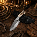 Handcrafted Western Cowboy Field Knife – 4" Farrier Rasp Steel Blade