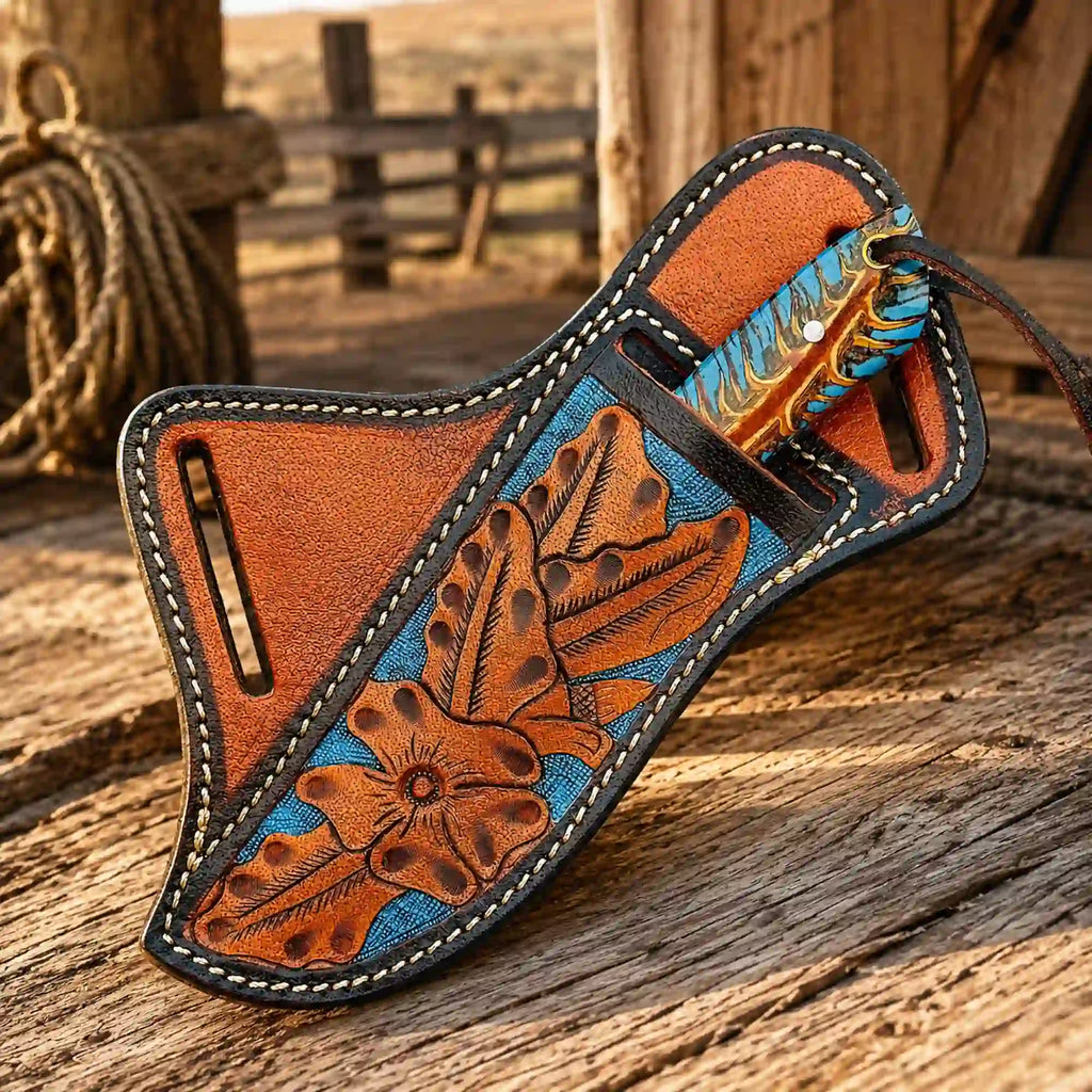 Buckaroo Knife | Rasp Steel with Pine Cone Handle