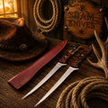 D2 steel boning and fillet knife set with exotic wood handles - SHAM KNIVES