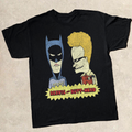 90'S Beavis & Butthead X Batman & Robin Parody Black T-Shirt