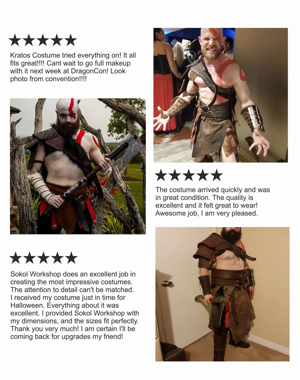 Woman Kratos costume (God of War)