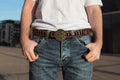 Khal Drogo medallion buckle belt