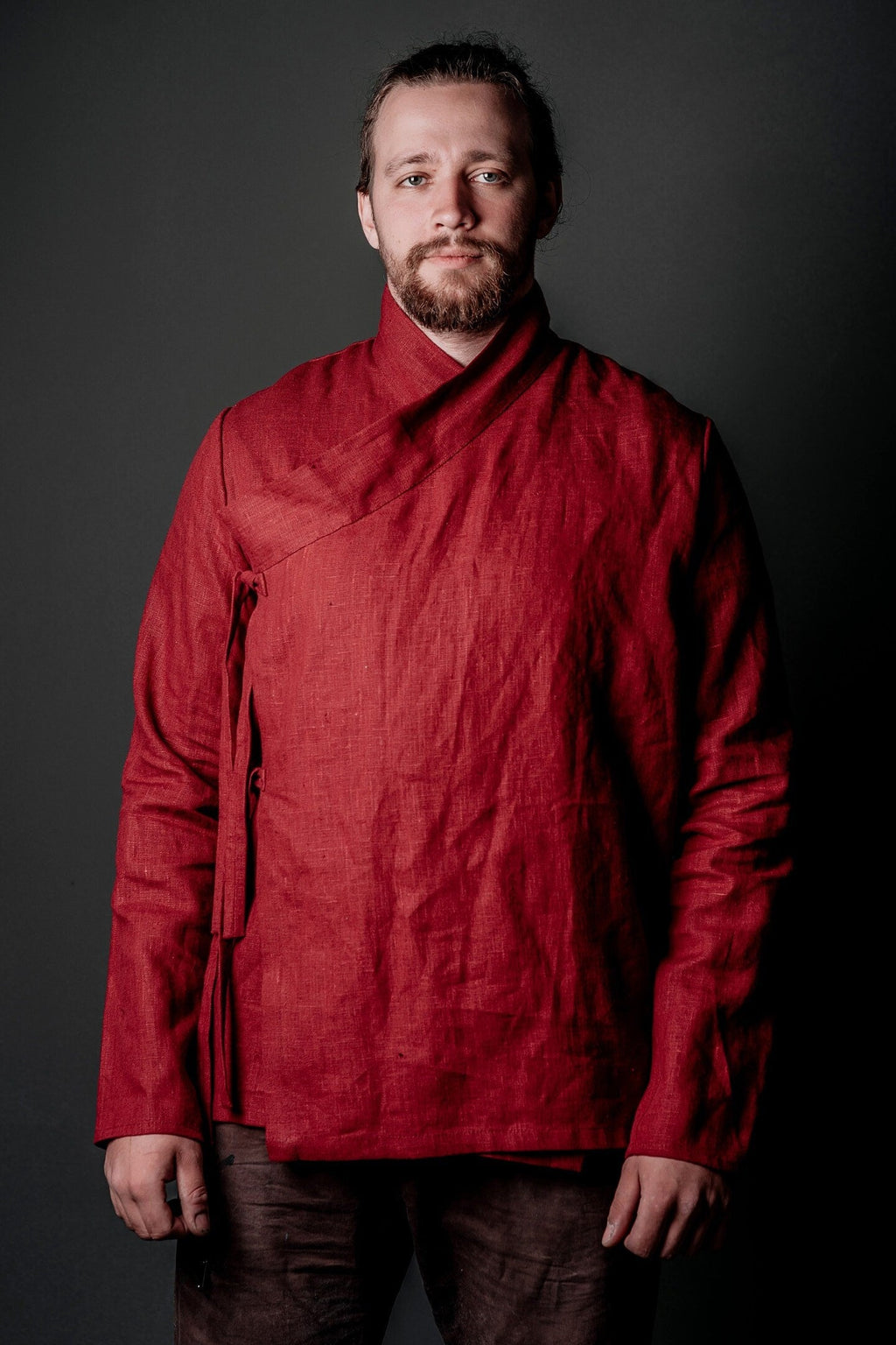 Red linen tunic
