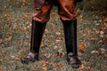 Viking leather shin guards