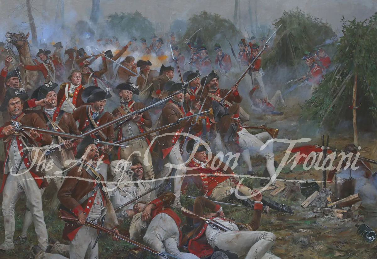 Surrounded: Final Stand of the 9th Virginia Regiment at the Battle of Germantown - Canvas Giclee