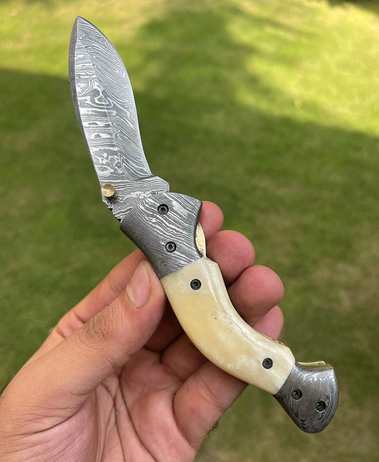 Folding Damascus Blade EDC Folding Pocket Knife
