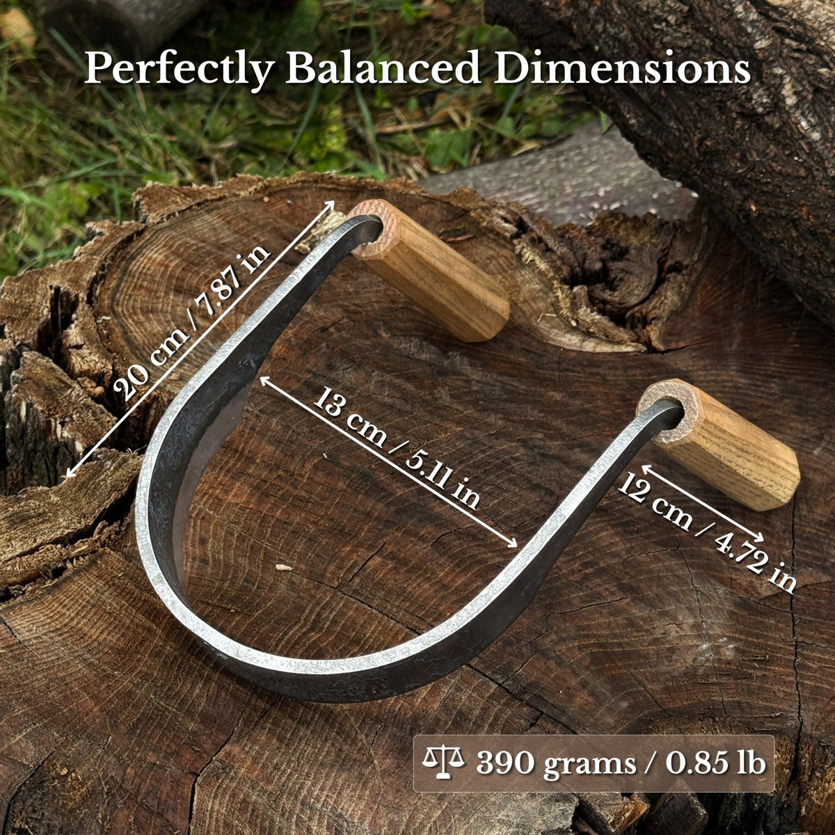 Inshave (Half-Rounded Drawknife), 13 cm (5.1 inches)