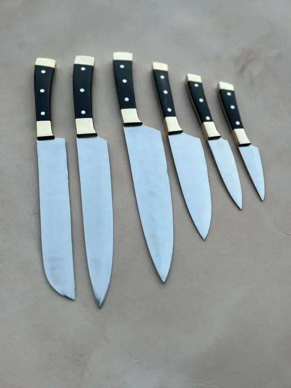 Professional Chef knife Set with Leather Case-0203