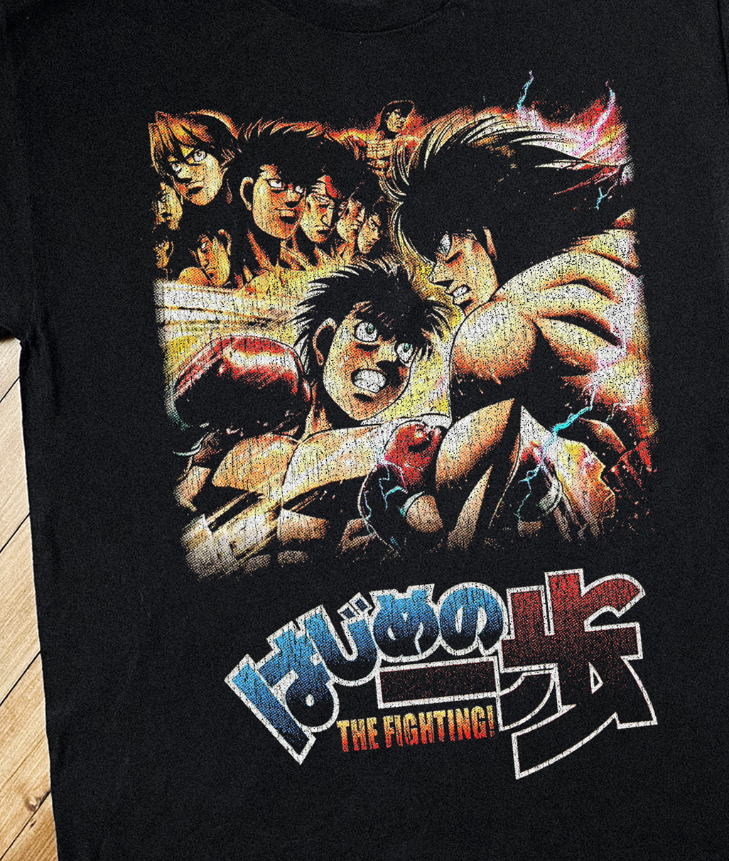Hajime No Ippo Vintage Black T-Shirt