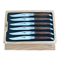 Laguiole en Aubrac Handcrafted 6-Piece Steak Knife Set with Ash Wood Handles