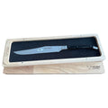 Laguiole en Aubrac Stainless Steel Bread Serrated Knife With Buffalo Handle, 7-in