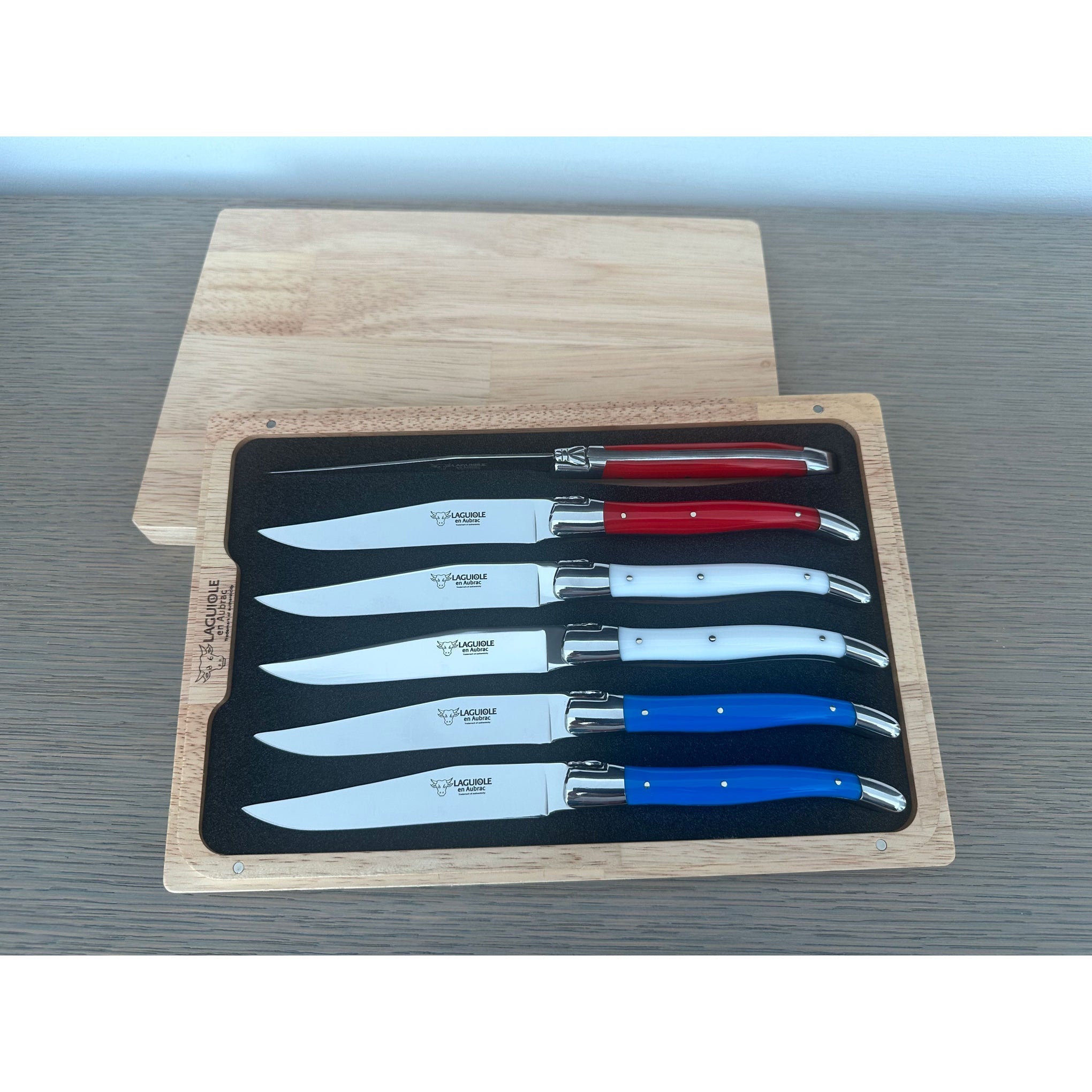 Laguiole en Aubrac America's 250th Anniversary 6-Piece Steak Knife Set, Corian