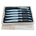 Laguiole en Aubrac Handcrafted 6-Piece Steak Knife Set with Deer Antler Handles