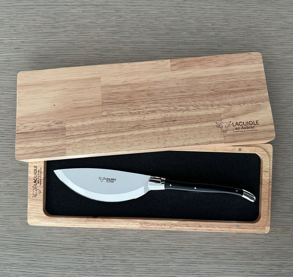 Laguiole en Aubrac Handcrafted Pizza Knife with Ebony Handle