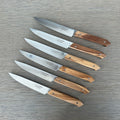 Laguiole en Aubrac Le Gastronome 6-Piece Steak Knife Set with Olivewood Handles