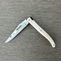 Laguiole en Aubrac La Perle Hand Carved Multipurpose Knife, Bone, 4.75-Inches