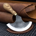 Large Leather Round Knife, 12.5 cm (4.9 inches)
