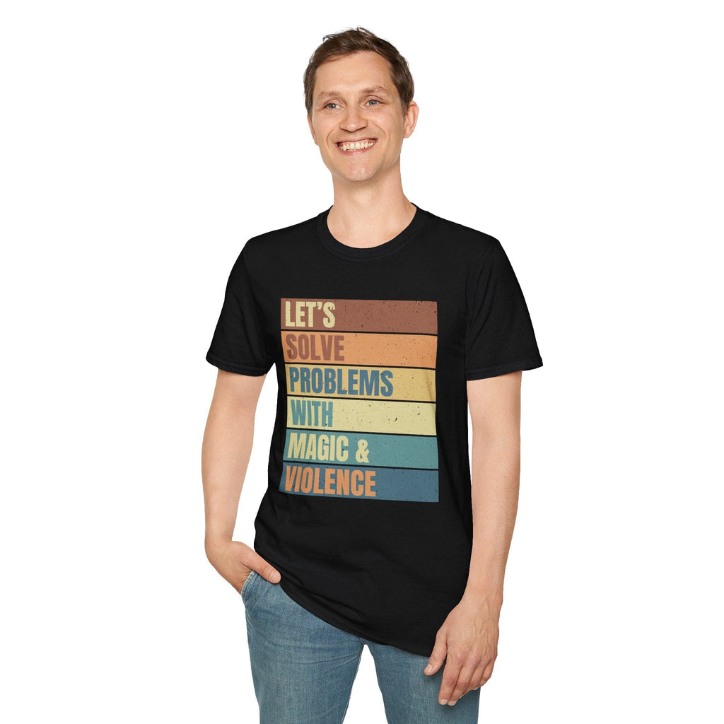 Let's Solve Problems With Magic & Violence Retro T-shirt