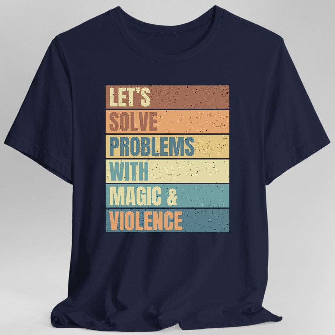 Let's Solve Problems With Magic & Violence Retro T-shirt