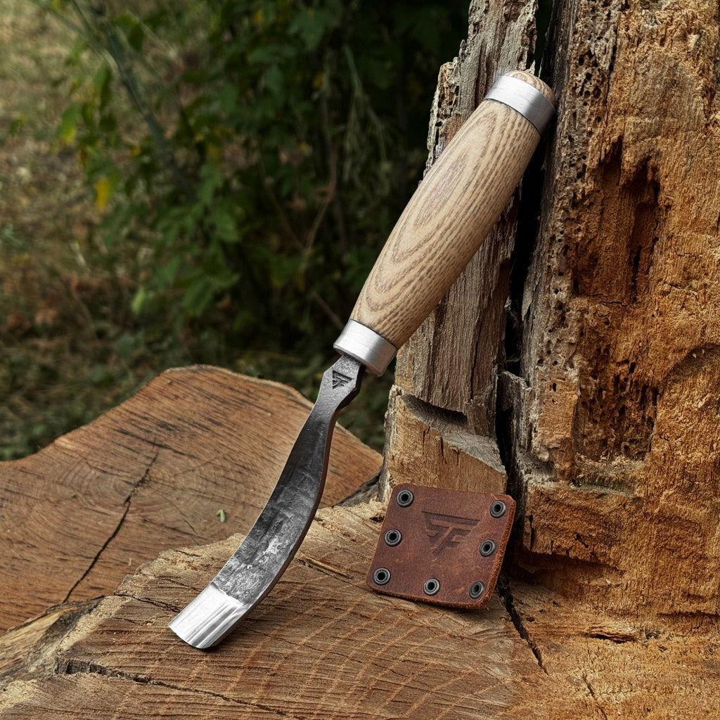 Long Bent (Curved) Gouge, 10 - 45 mm (0.4 - 1.8 inches)