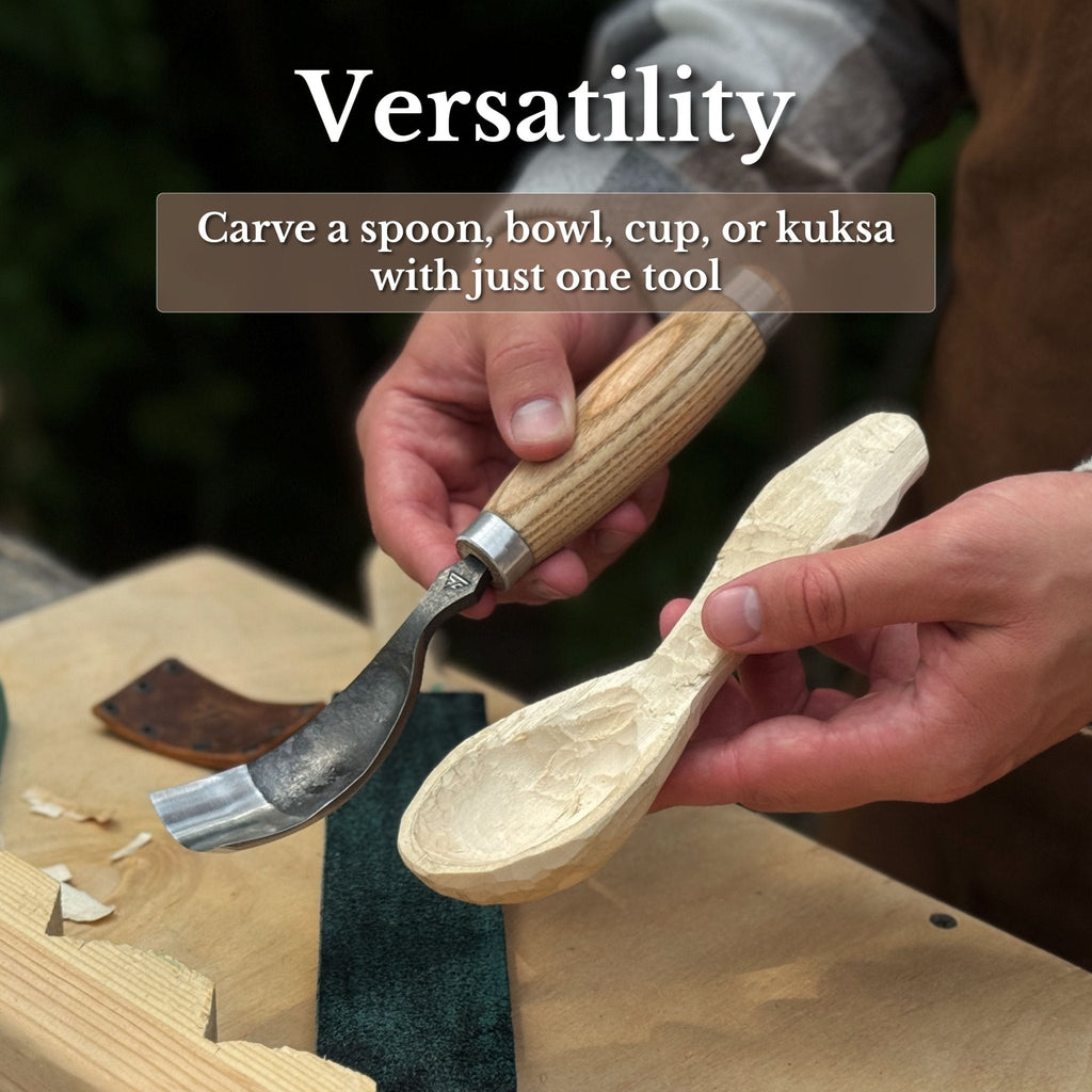 Long Bent (Curved) Gouge, 10 - 45 mm (0.4 - 1.8 inches)