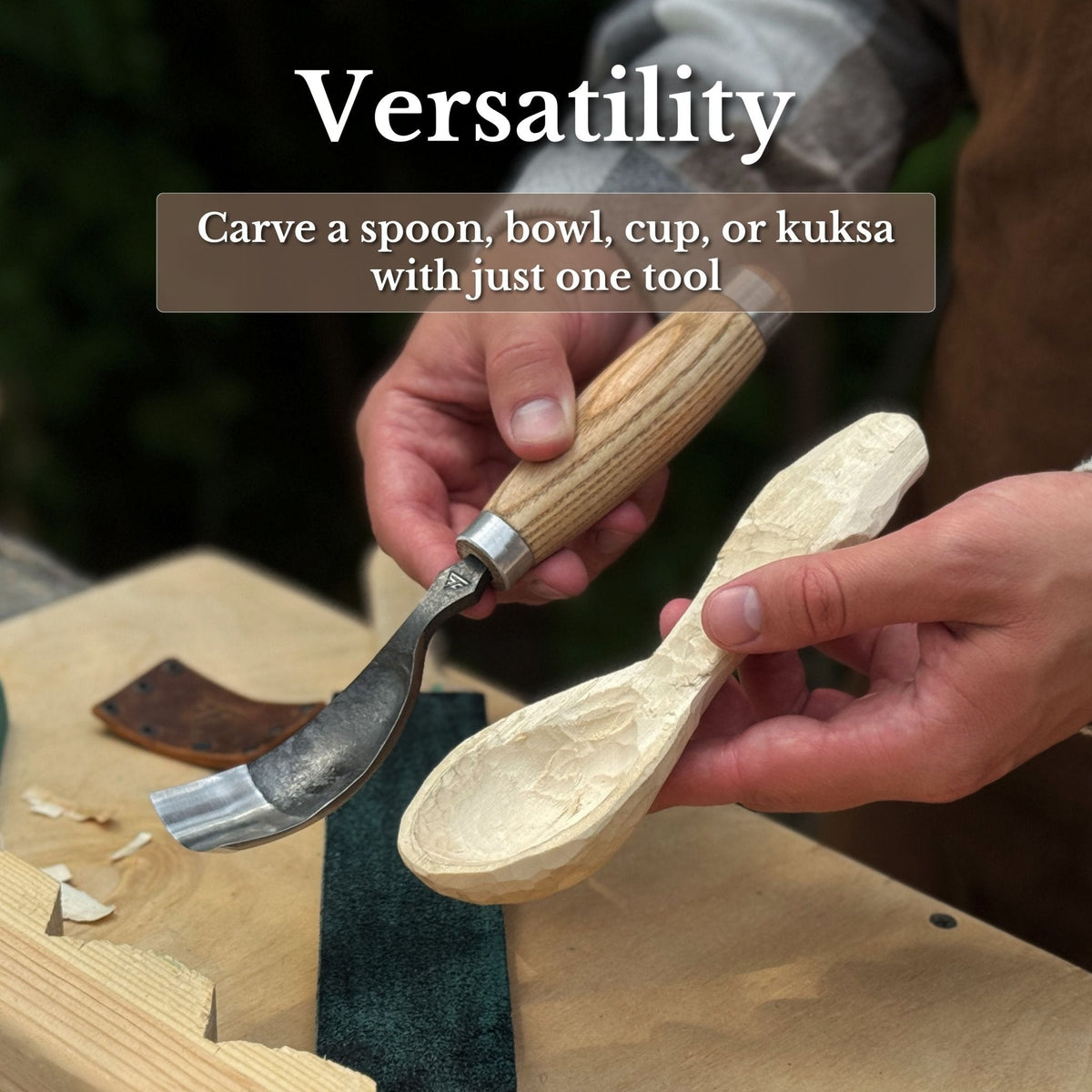 Long Bent (Curved) Gouge, 10 - 45 mm (0.4 - 1.8 inches)
