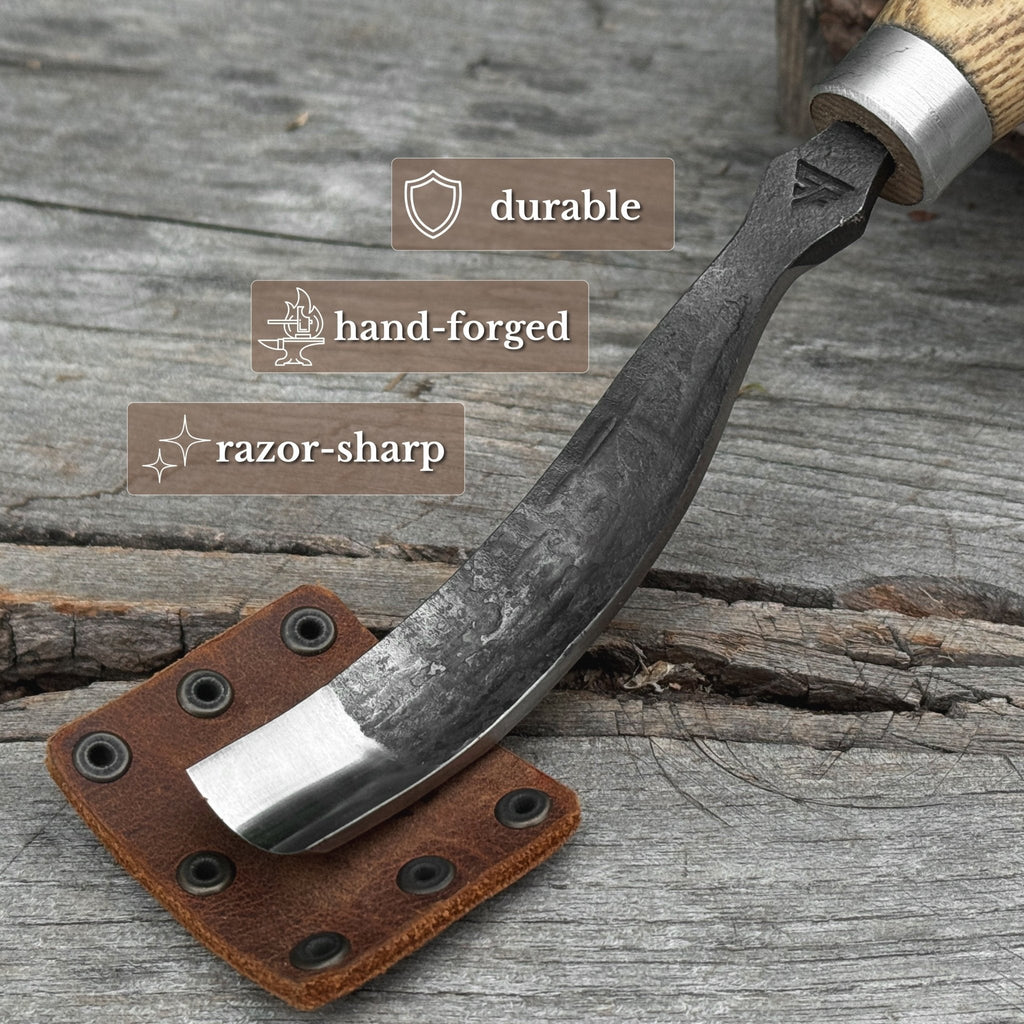 Long Bent (Curved) Gouge, 10 - 45 mm (0.4 - 1.8 inches)