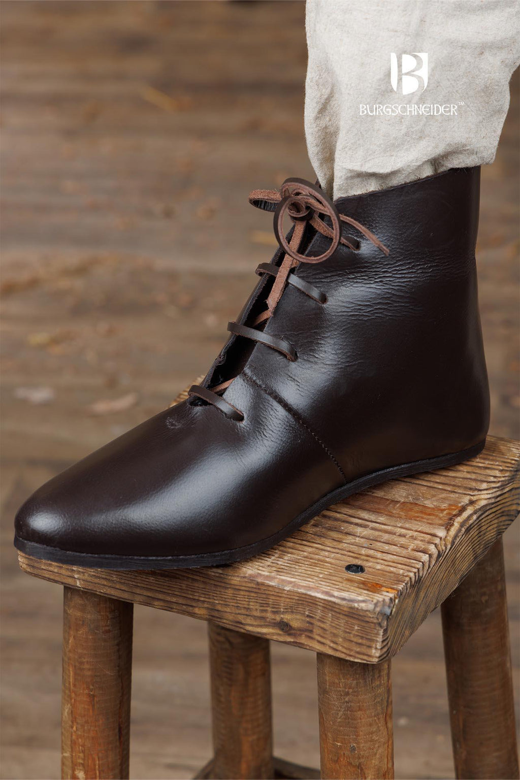 Medieval Half Boots Landolf Dark Brown