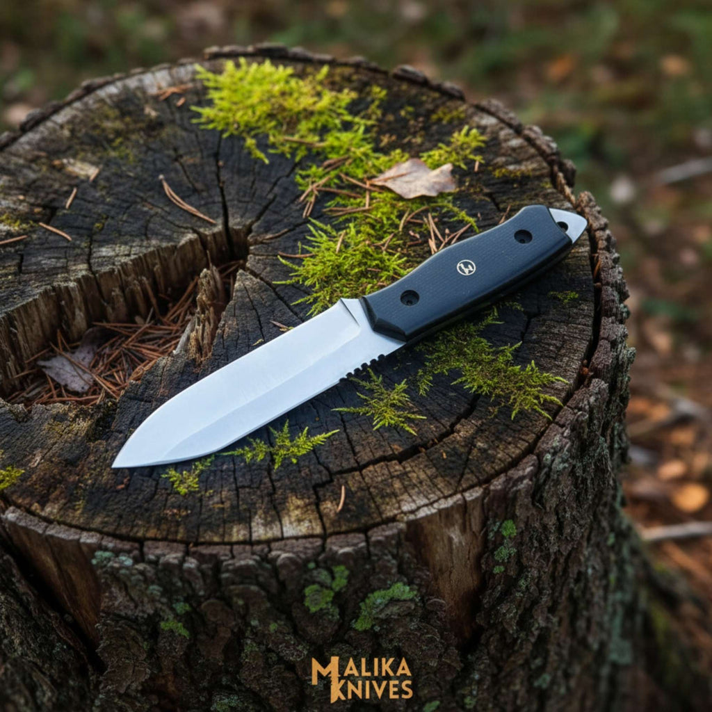Sheepsfoot D2 Hunting Knife | Leather Sheath