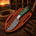Pinecone Cowboy Working Knife – Damascus Steel 3.5" Blade