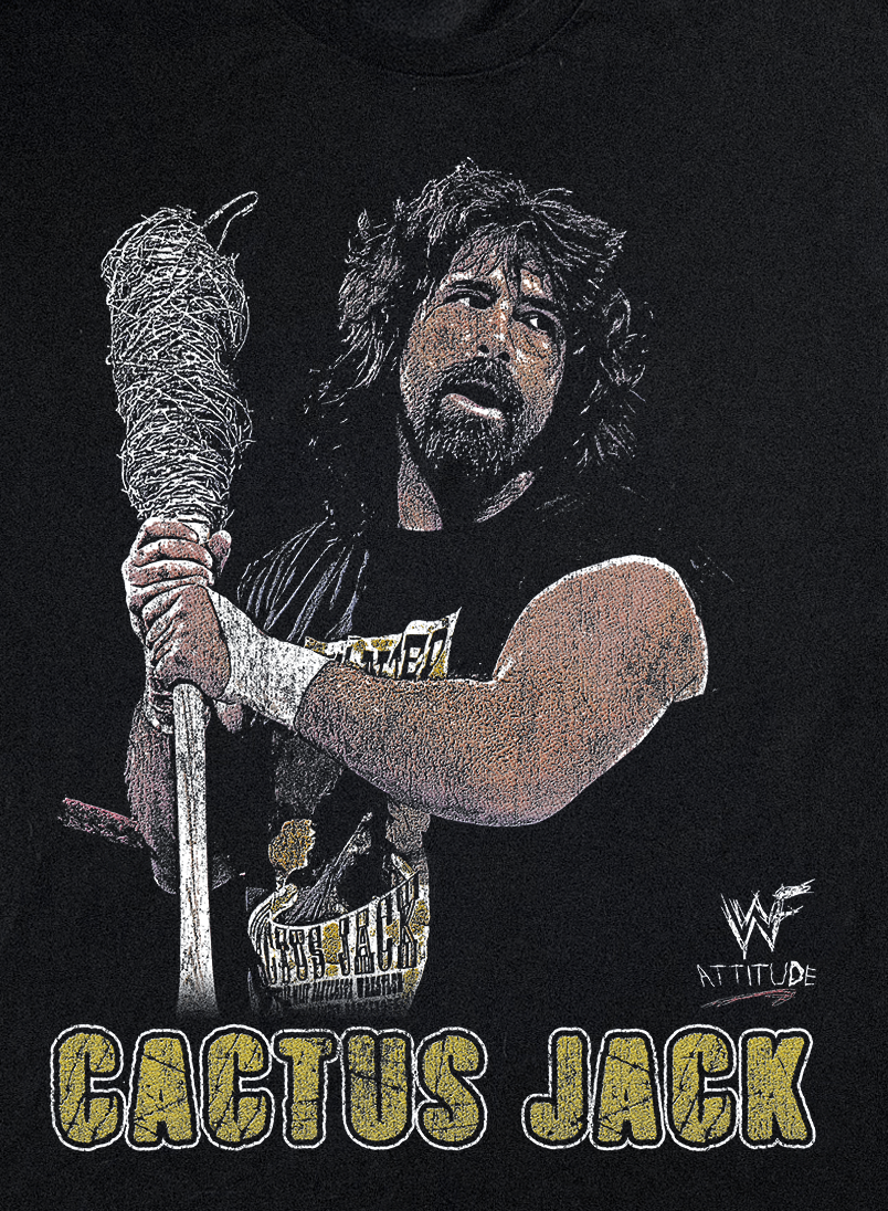Vintage Cactus Jack Wwf Black T-Shirt