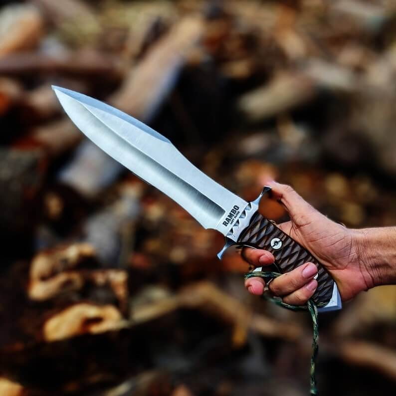 Rambo Last Blood Bowie Knife D2 Steel Full Tang