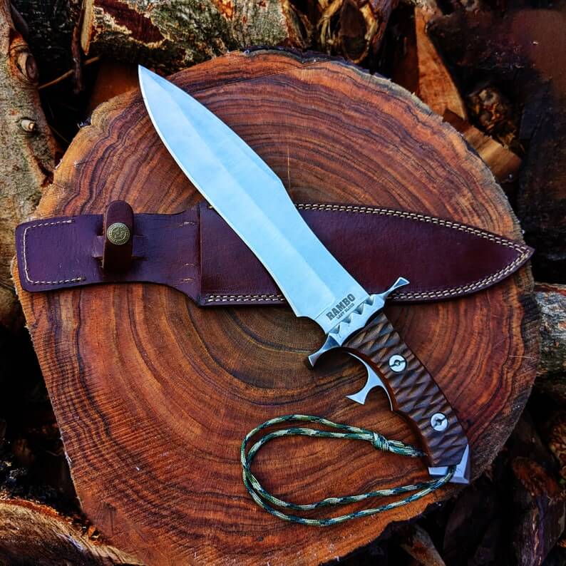 Rambo Last Blood Bowie Knife D2 Steel Full Tang
