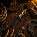 The Ranch Boss Bull Cutter Knife – Handmade D2 Powder Coated Steel Ranch Knife