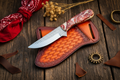 Custom Cowboy Knife – Rasp Tool Steel Blade & Custom Epoxy Resin Handle | 8"