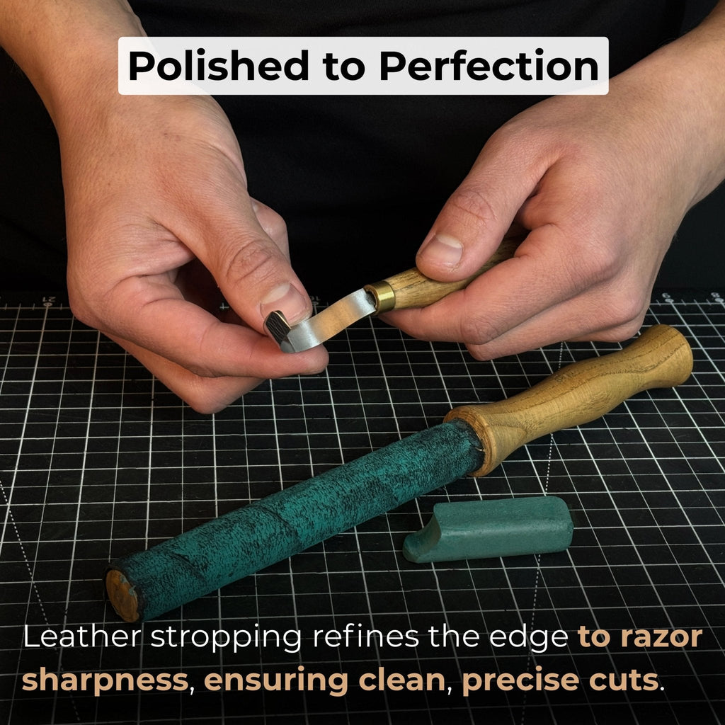 Round Leather Strop For Knife Sharpening