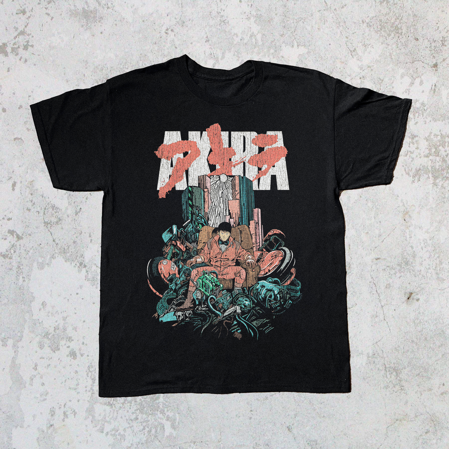 90'S Akira Vintage Black T-Shirt
