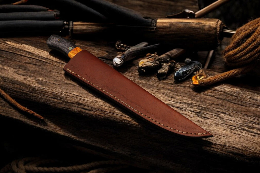 Custom handmade 12.5-inch stainless steel fillet knife by Damascus Knife Store, featuring a sharp, ergonomic handle for precise filleting.