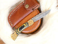 Handmade Damascus Folding Knife – Exotic Wood Handle