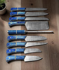 Handmade Damascus Steel Cooking Knives Set