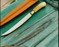 Handmade Stainless Steel Fillet Knife with Ash Wood Handle