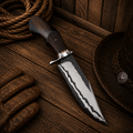 San Mai Jungle Bowie Knife – 5160 Steel Blade Rosewood Handle