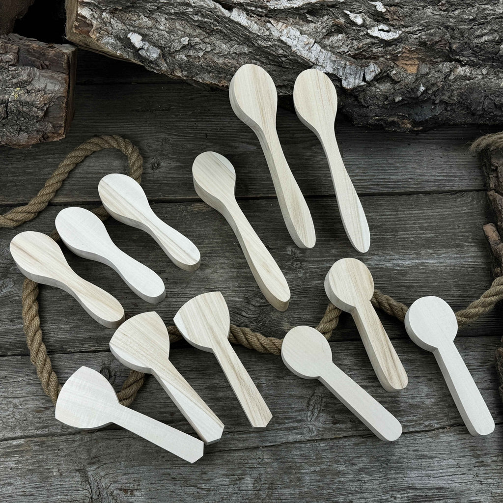 Set of 12 Linden Wood Spoon Carving Blanks