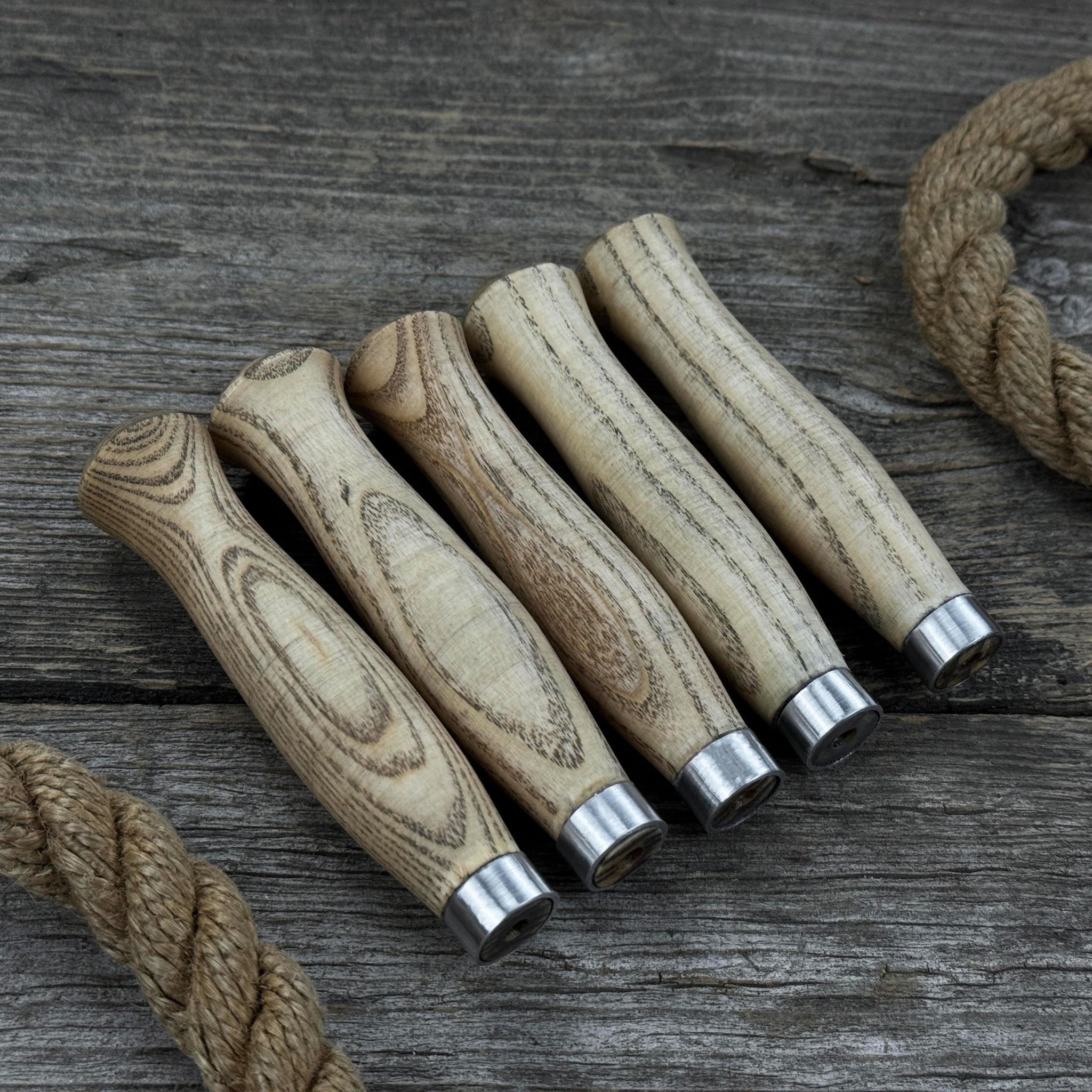 Set of 5 Ash Handles – Ideal for Carving Knives & Hand Tool Repair
