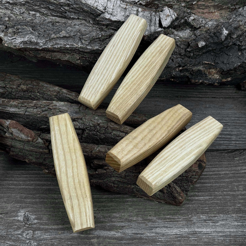 Set of 5 Replacement Wooden Handles for Knives and Drawknives