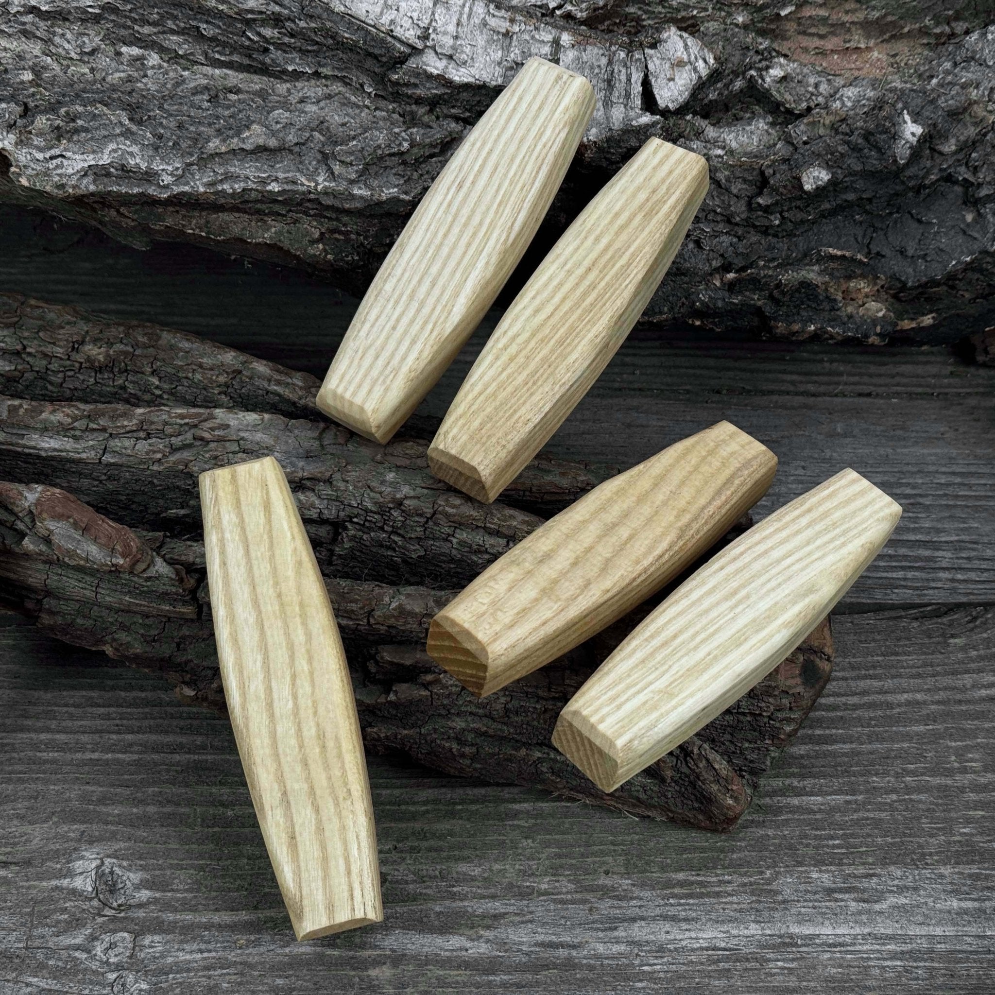 Set of 5 Replacement Wooden Handles for Knives and Drawknives