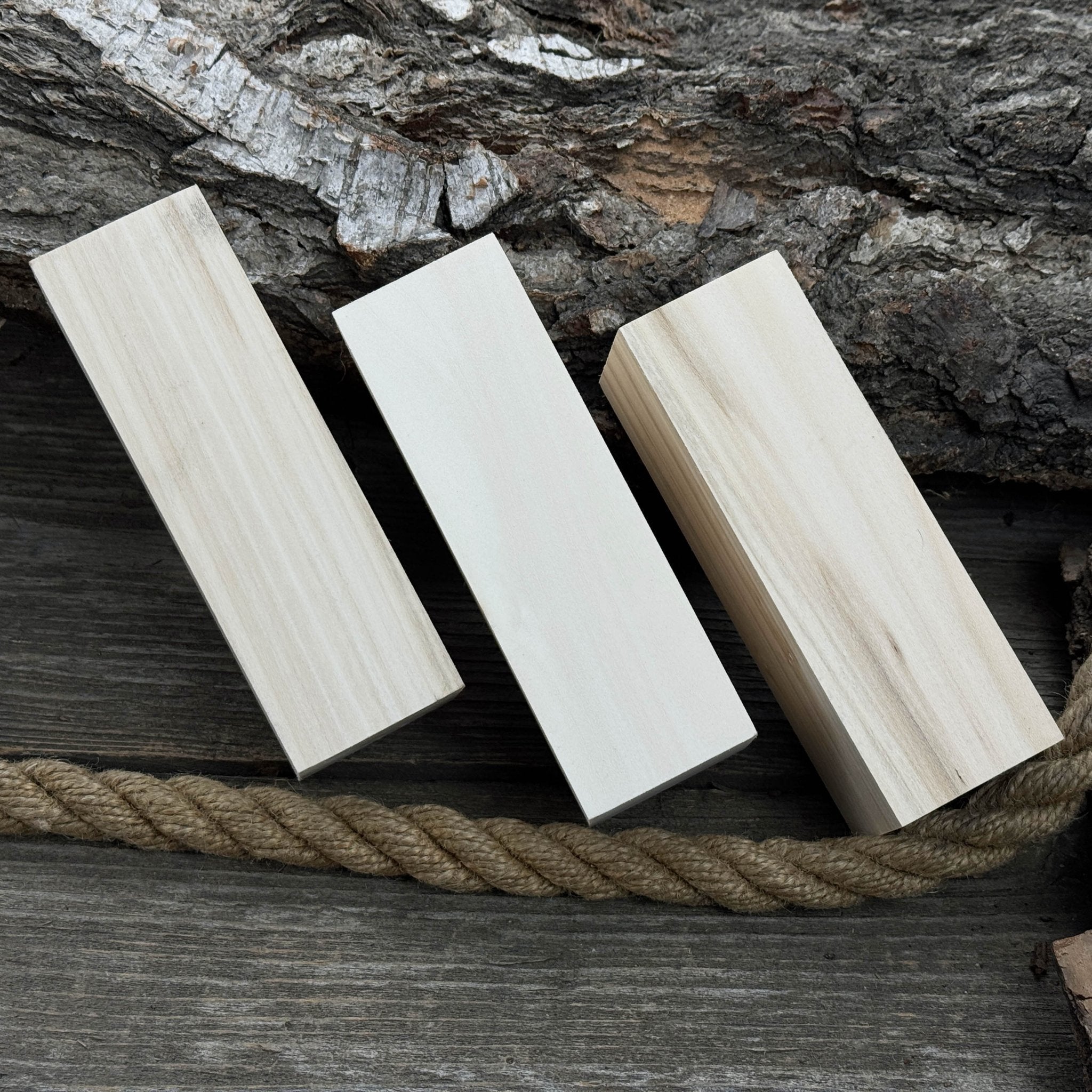 Set of 6 Large Linden Wood Carving Blanks