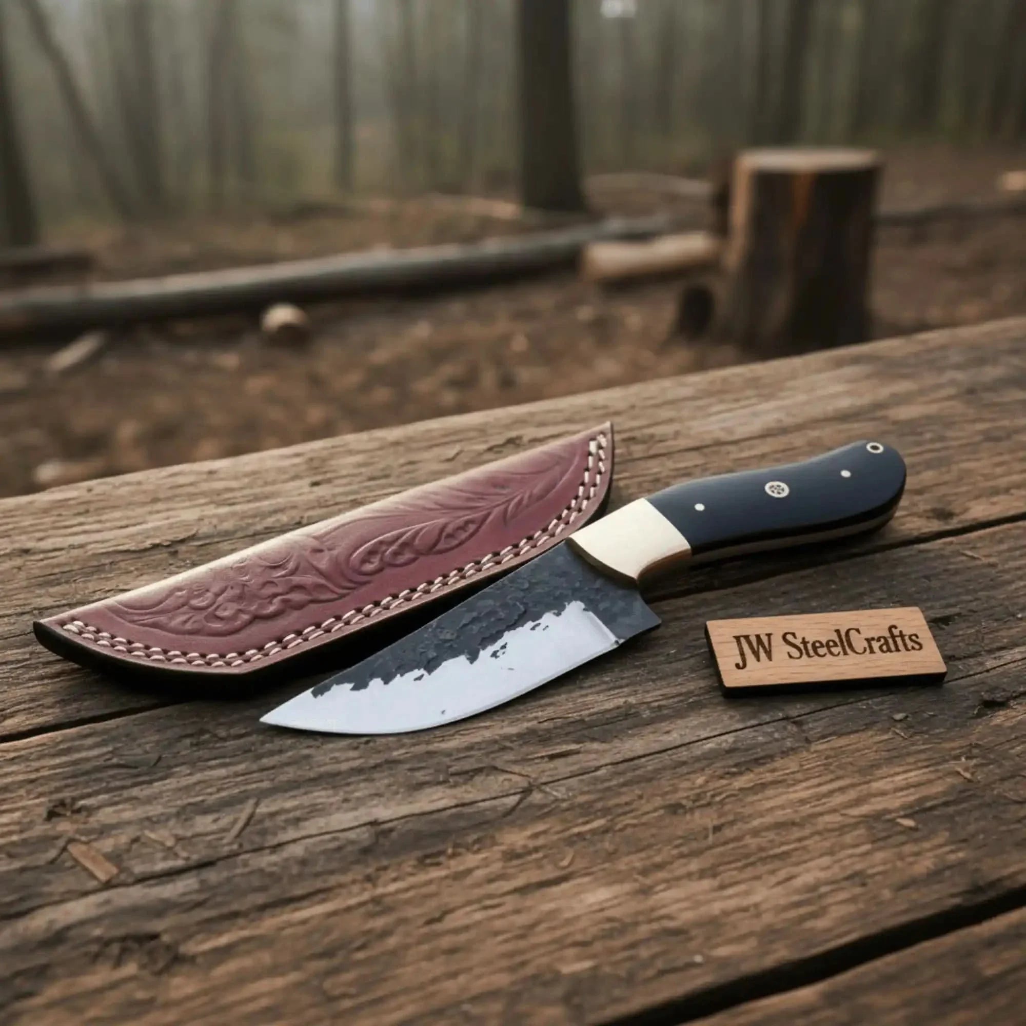 Handmade Knife High Carbon Steel Blade & Ox Horn Handle