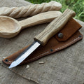 Sloyd Knife with Leather Sheath, 8 cm (3.15 inches)